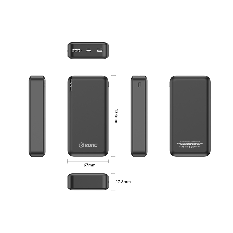 High Capacity 10000 20000 mAh Mobile Phone Battery External Charger Portable Power Supply