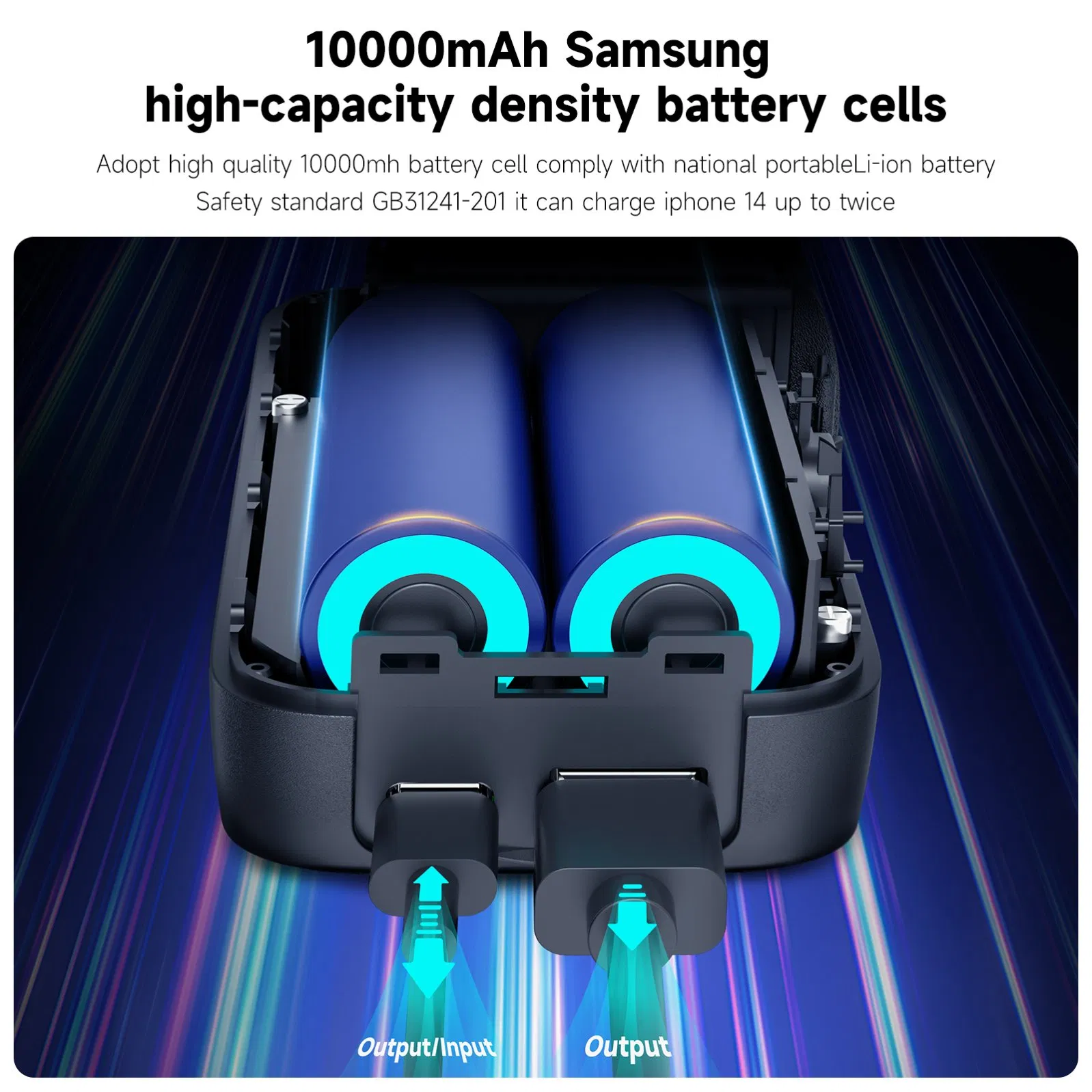 Telesin Gp-Pb-001 for Gopro 11 / 10 / 9 / 8 / 7 / 6 / 5 Battery Charger Portable Power Bank External Camera Battery