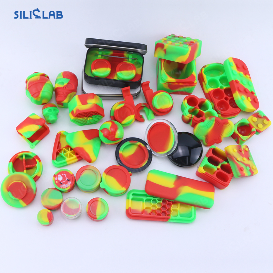 Custom 2ml 3ml 5ml Transparent Round Storage Container Silicone Lid Concentrate Oil Wax Small Honey Jar