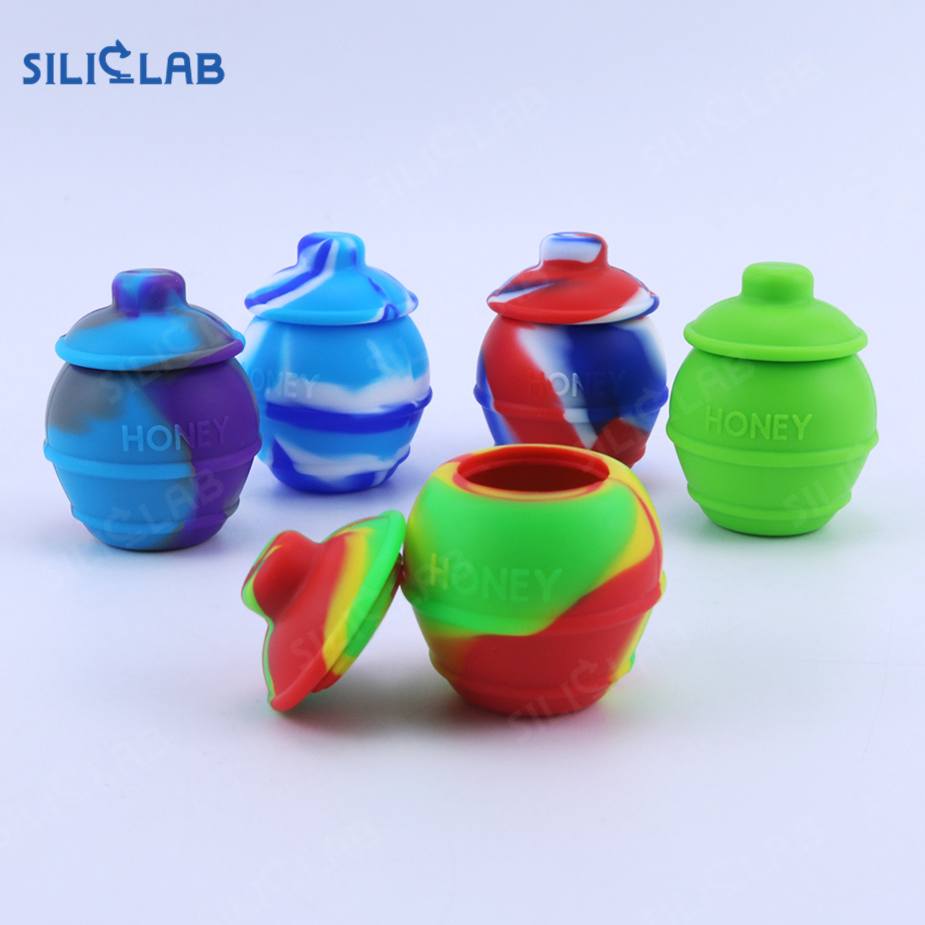 Honeybee Honey DAB Box Bee Insects Container Ultimate Nonstick Silicone Containers Silicone Jar
