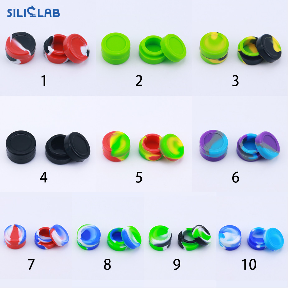 Custom Non-Stick Slick Oil Small 5 Ml Silicone Jars Wax Container