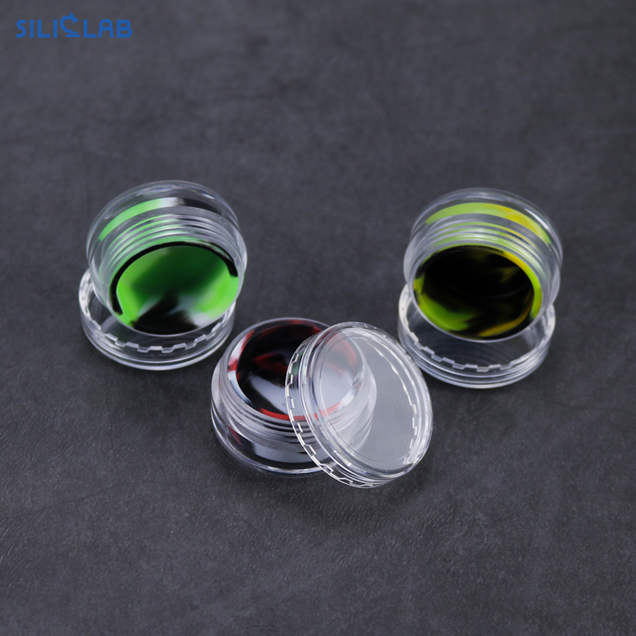 5ml Colorful Plastic Small Box and Mini Case, Shell Silicone Inserted Dabs Containers, Wax Container