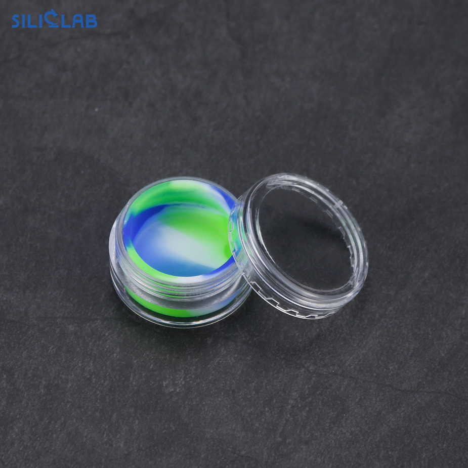 5ml Colorful Plastic Small Box and Mini Case, Shell Silicone Inserted Dabs Containers, Wax Container