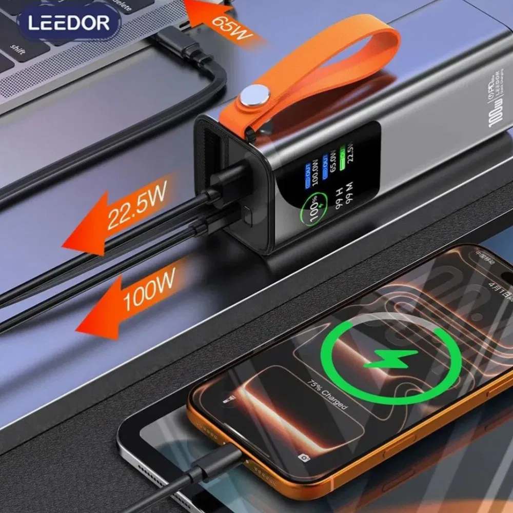 Leedor 100W Fast Charging Power Bank 20000mAh Portable External Battery Charger for Laptop Cell Phone LED Display