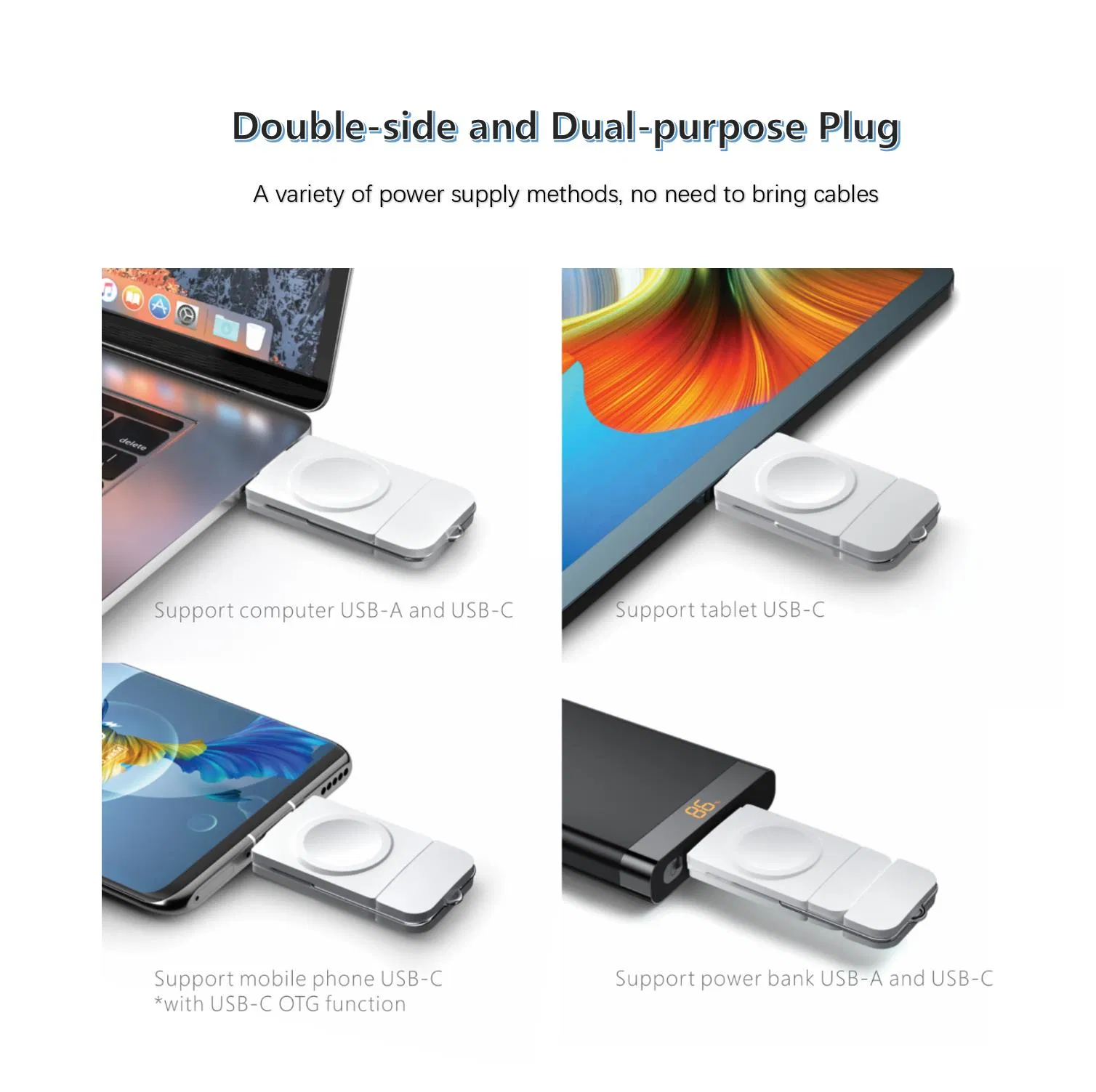 Mini Portable Charger External Keychain Battery Mobile Phone Emergency Power Bank Magnetic Quick Charger