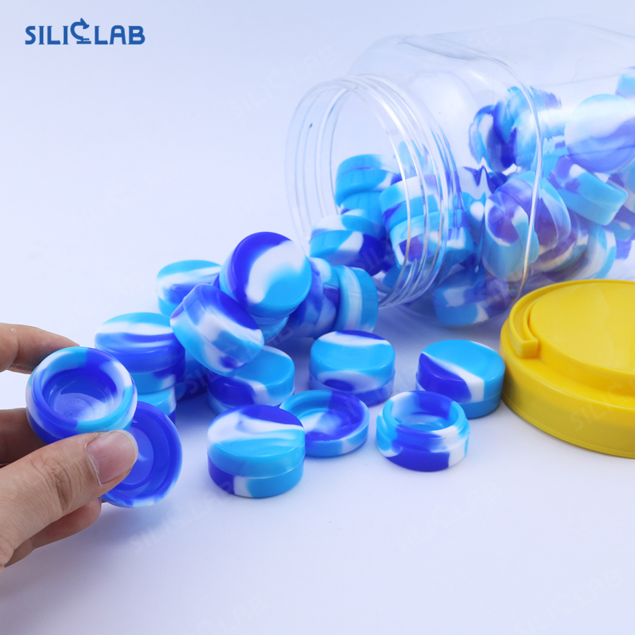 Non Stick Concentrate Wax Jars 2ml 7ml 5ml 10ml 11ml 3ml Silicone Storage Jars Customized Silicone Oil Wax Container