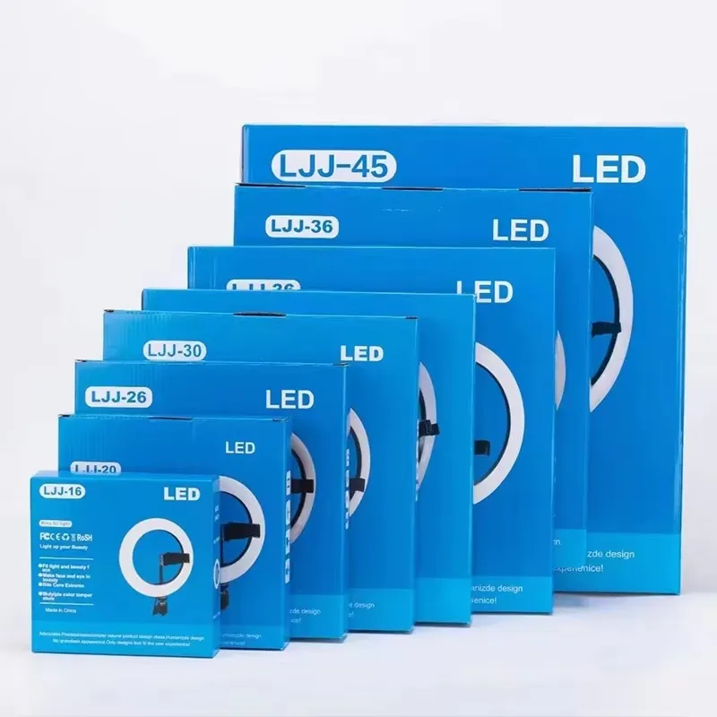 مصنع 18inch ضوء حلقة سيلفي LED مع حامل لتدفق مباشر تيك توك مكياج فيديو جمال استوديو صور مصباح دائري