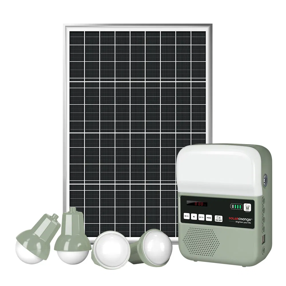 فيراسول معتمد الكل في واحد حل إضاءة شمسية متعدد الاستخدامات 25W مع مصابيح LED ومصباح يدوي وراديو مدمج للاستخدام الخارجي والداخلي