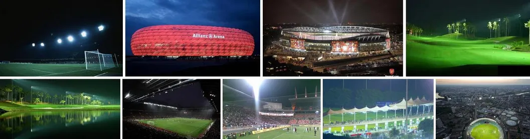 أبعاد إضاءة الفيض LED