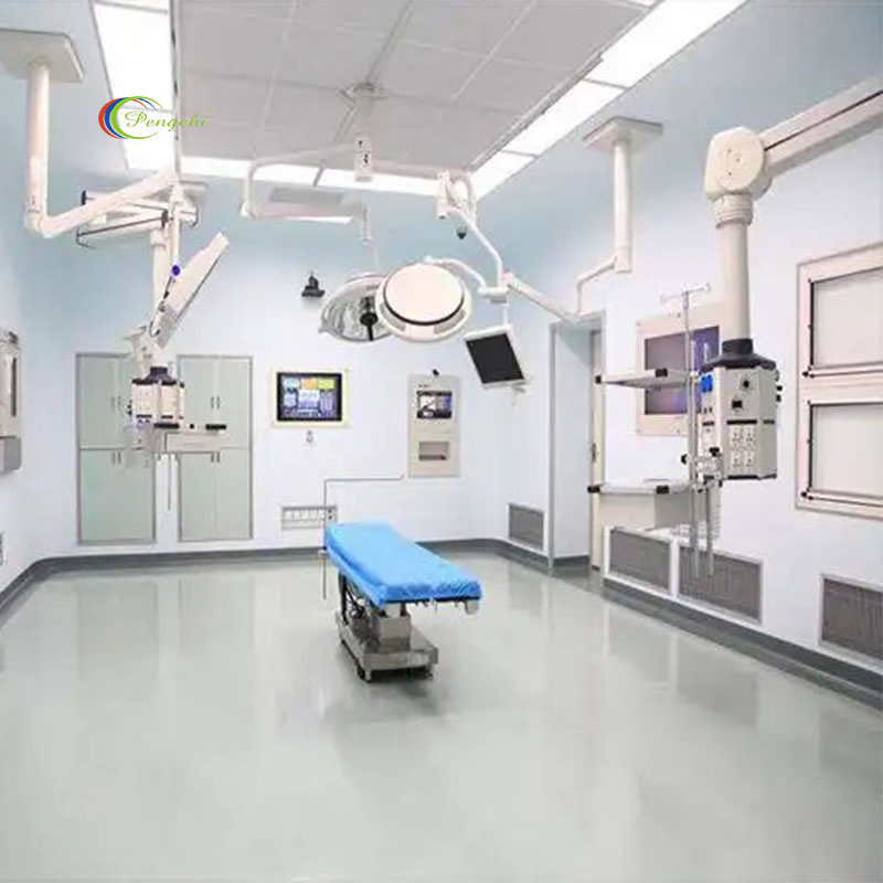 سقف تدفق هواء لاميني في غرفة العمليات المدمجة، تركيب مسطح وبدون فواصل مع سقف معدني