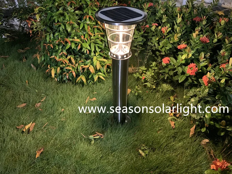 إضاءة الطاقة الخارجية للحدائق 5W إضاءة بولارد شمسية LED للحدائق والممرات