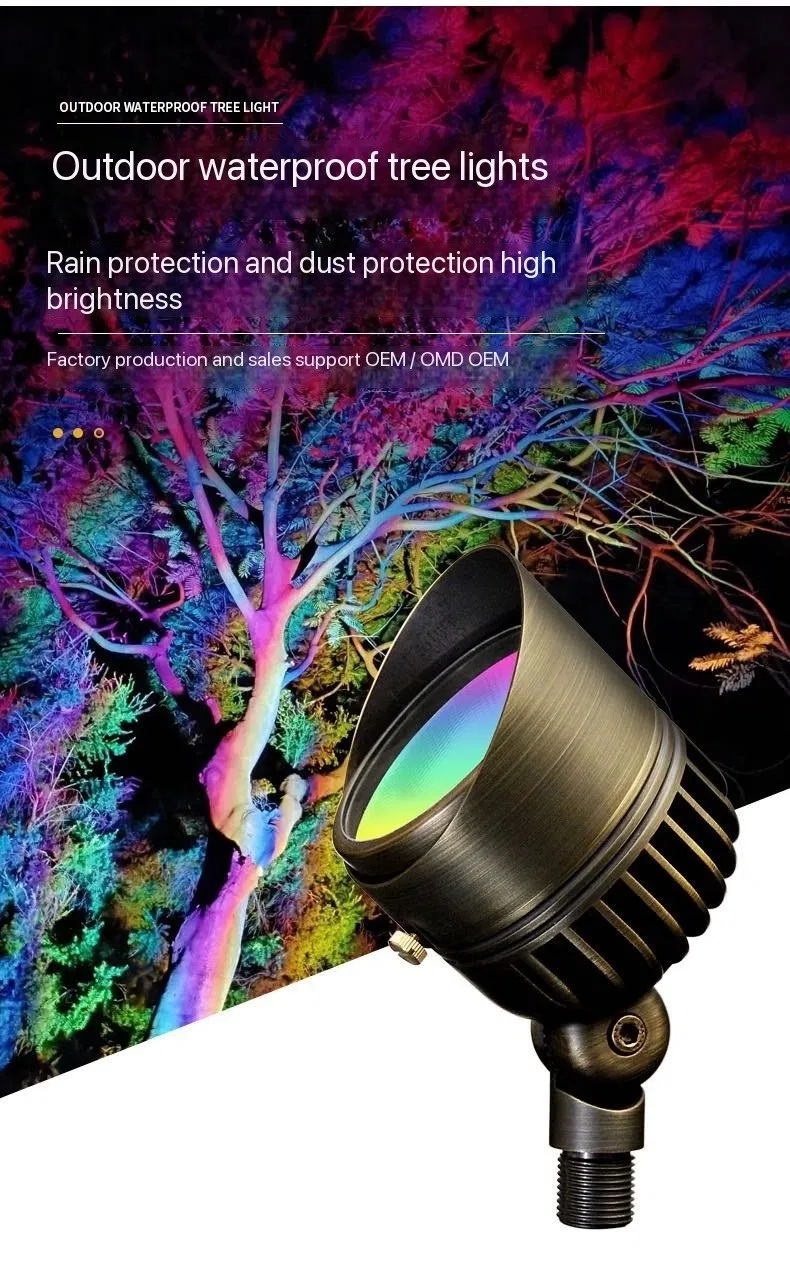 ضوء سبايك نحاسي مائل MR16 ضوء حديقة LED للإضاءة الخارجية فريد من مصنع صيني