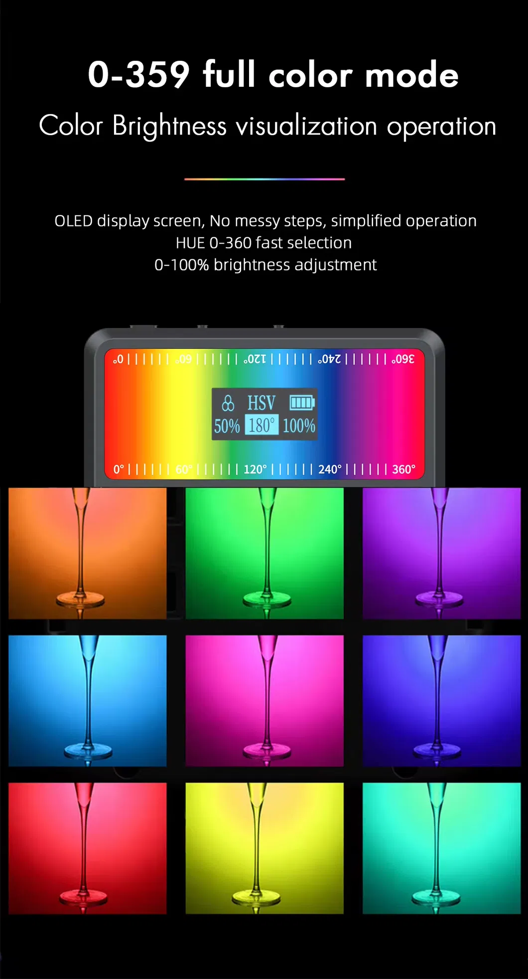 إضاءة LED محمولة لتصوير الفوتوغرافيا