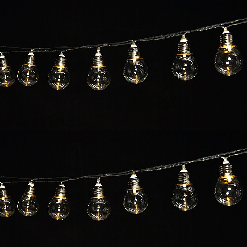 محول طاقة للإضاءة الزخرفية الخارجية، إضاءة خيوط LED عتيقة مع جهاز تحكم عن بعد