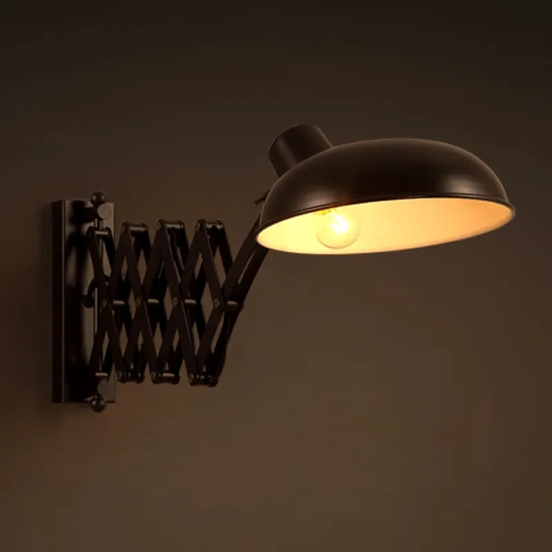 مصباح حائط قابل للسحب أمريكي طراز ريترو صناعي لمطبخ وغرفة معيشة مع ذراع متأرجح (WH-VR-60)