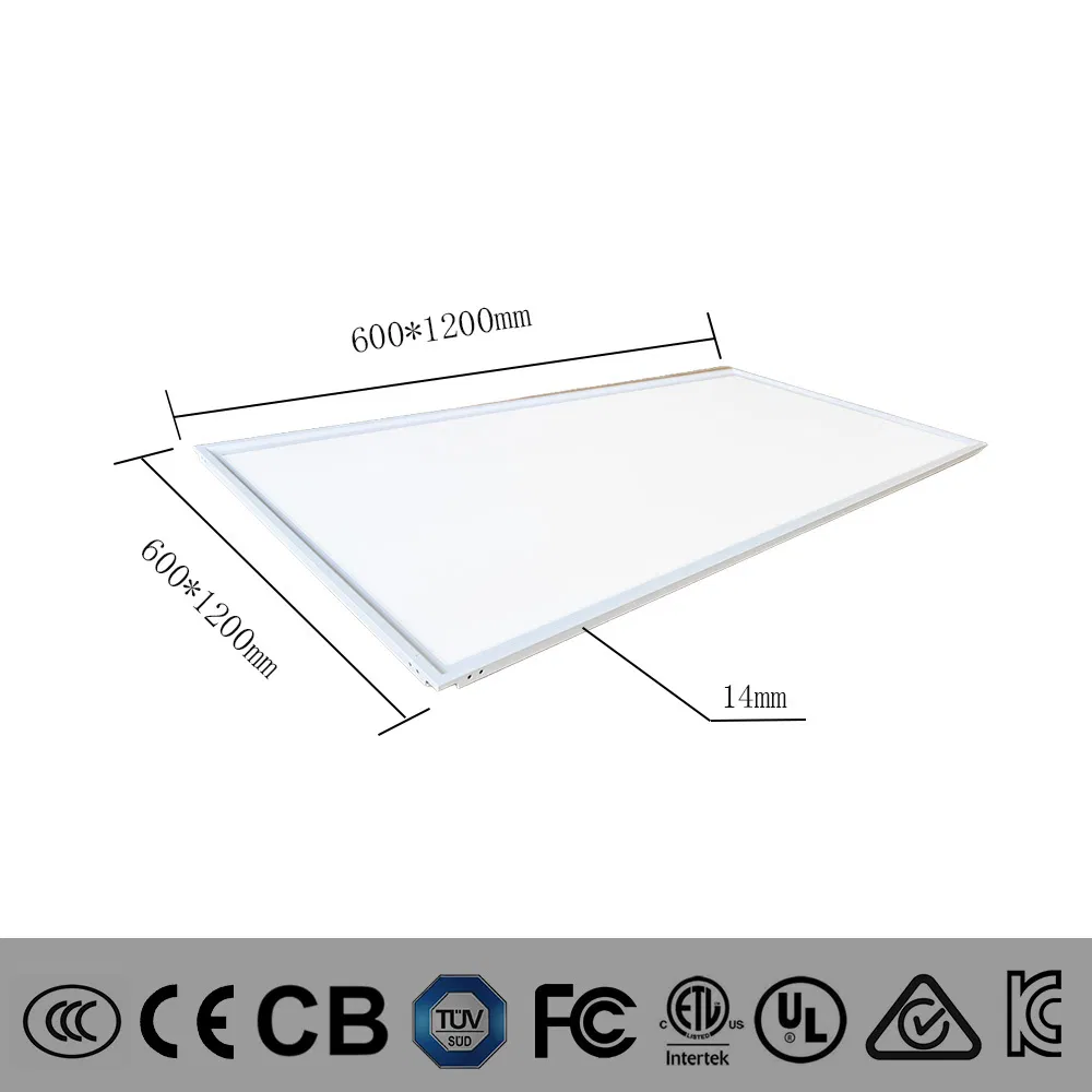 600*1200 2X4 ضوء سقف LED 72W مصباح LED مدمج كبير