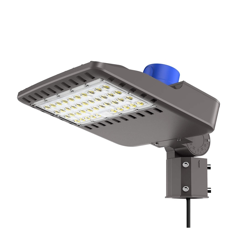 7 ضمان سنة 150W 300W ضوء الشارع من نوع شوبوكس UL cUL مع مستشعر ضوء النهار إلى الغسق LED لمواقف السيارات والمرائب والمصابيح العمودية للملاعب الخارجية