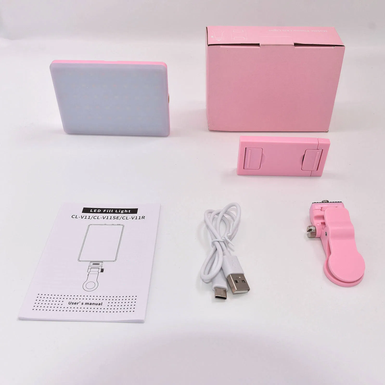 إضاءة LED محمولة لتصوير الفوتوغرافيا مجموعة إضاءة ملء الفيديو ضوء سيلفي صغير للهاتف للبث المباشر تيك توك صور يوتيوب