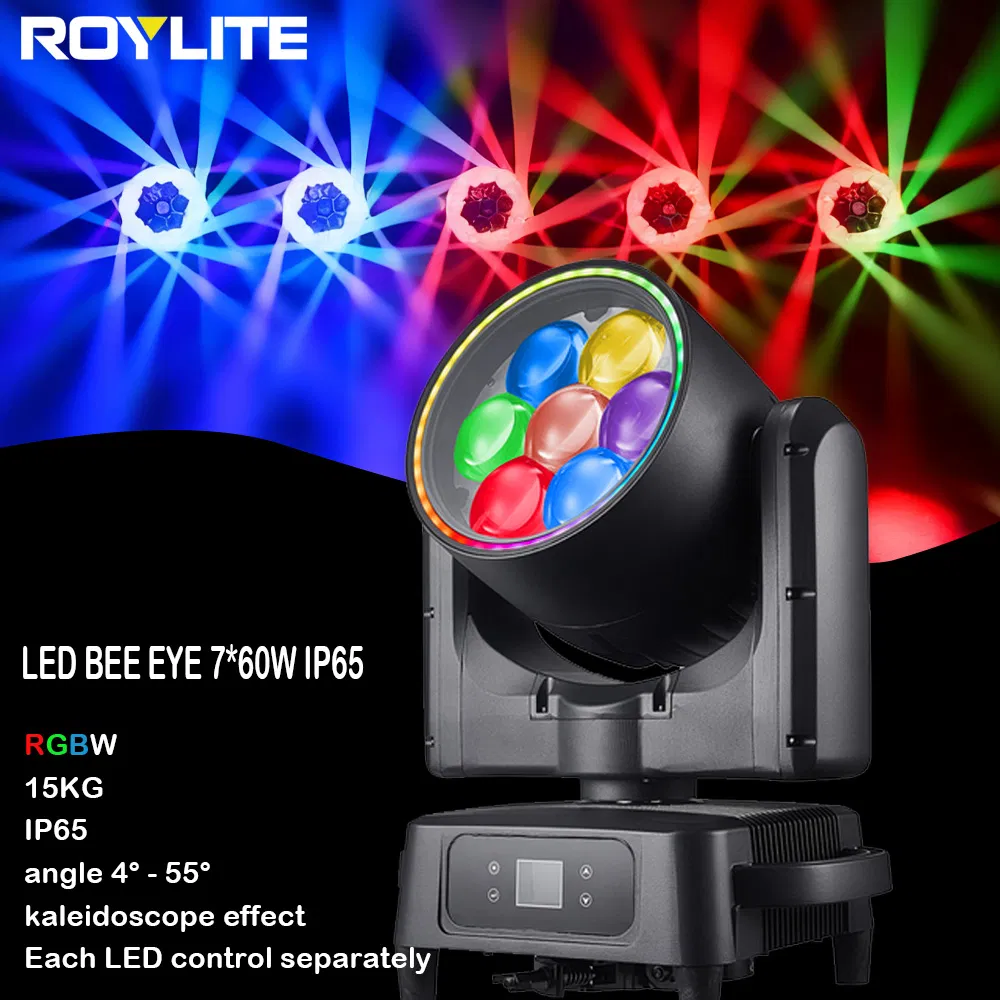 IP65 إضاءة مسرح 7PCS 60W ضوء متحرك