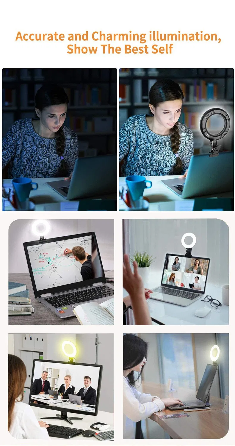 4 ضوء تصوير LED دائرى قابل للتعتيم بحجم إنش واحد لإضاءة استوديو الصور وكاميرا الهاتف