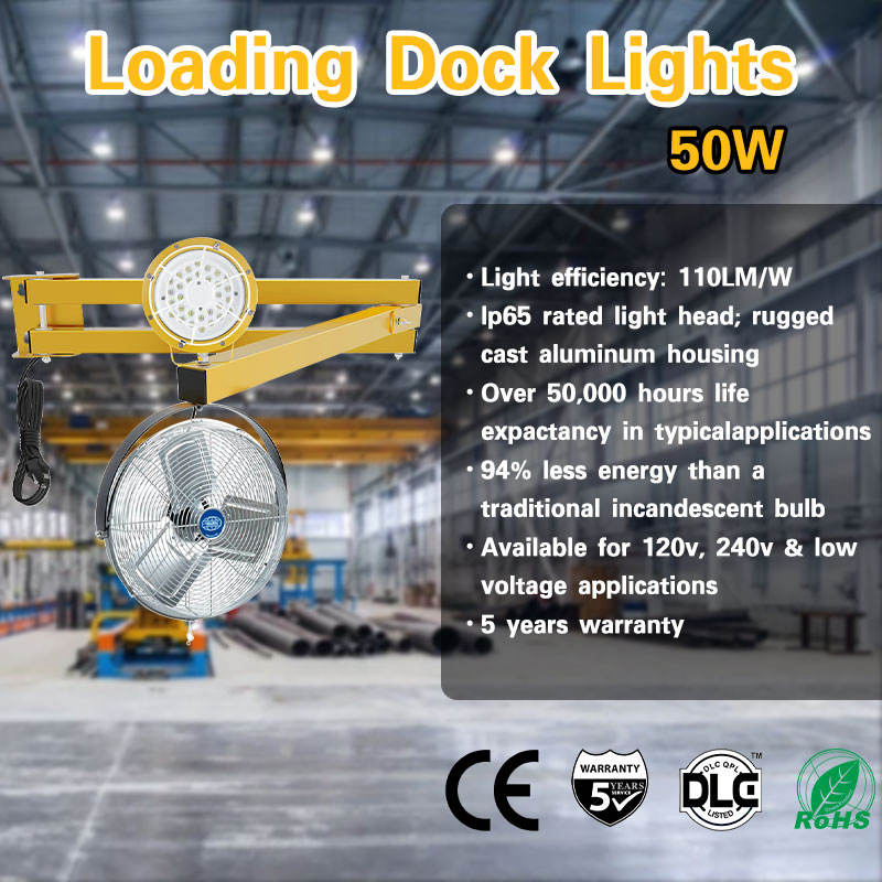 بيير IP65 ضوء رصيف تحميل LED مع ذراع متأرجح مفرد 4oinch 50W