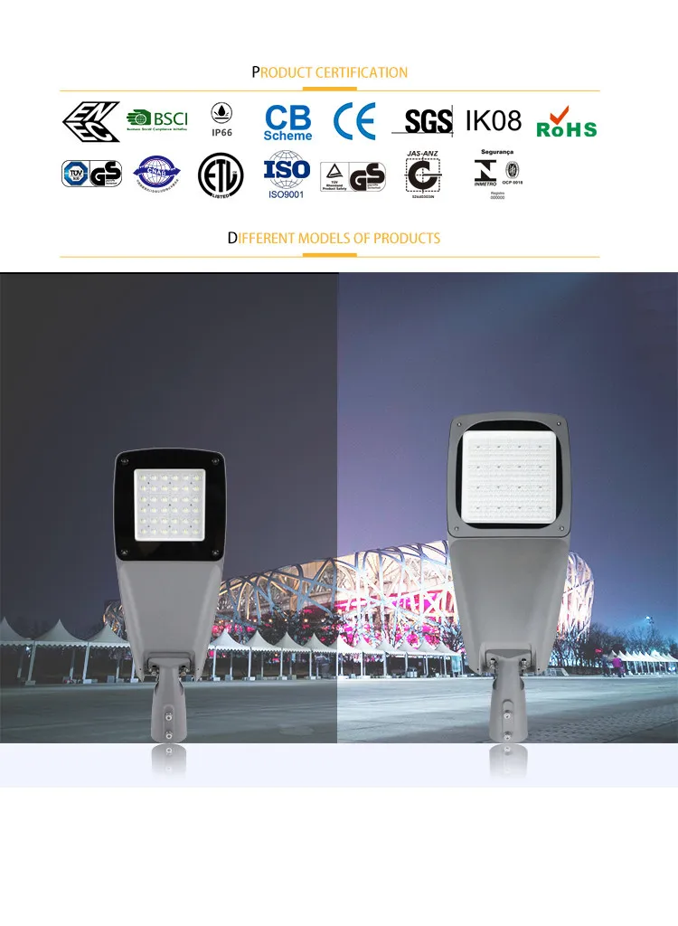 مصباح ربع سكني 3 سنوات ضمان إضاءة الحدائق LED 50W 60W إضاءة المسار LED