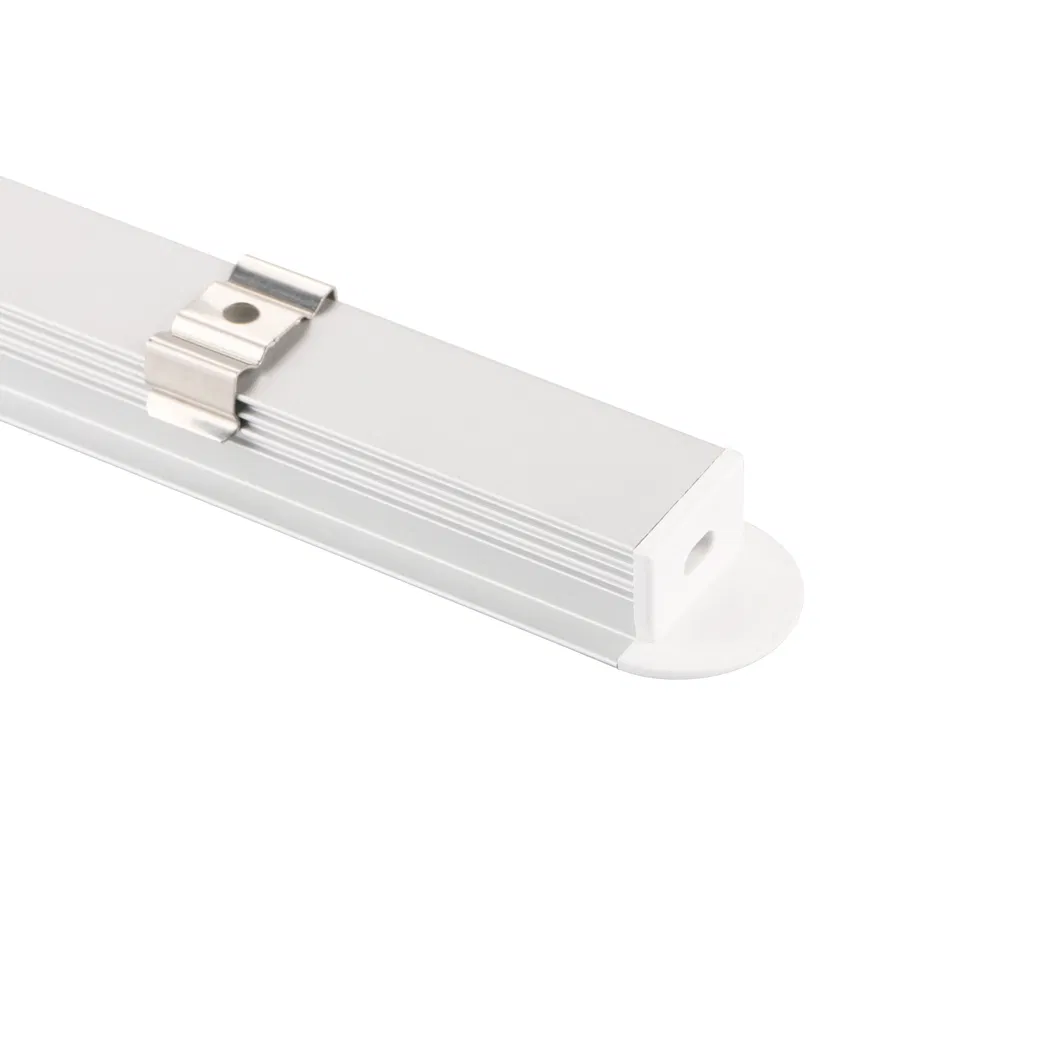 16mm * 12mm ضوء خط LED مدمج في ملف الألمنيوم مجرى على شكل U شريط خطي فتحة بطاقة تركيب ساطع ومظلم