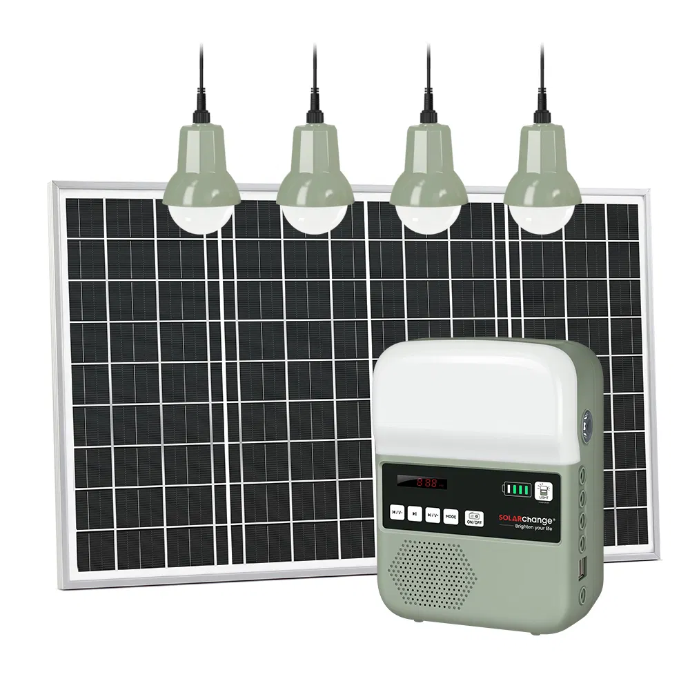 فيراسول معتمد الكل في واحد حل إضاءة شمسية متعدد الاستخدامات 25W مع مصابيح LED ومصباح يدوي وراديو مدمج للاستخدام الخارجي والداخلي