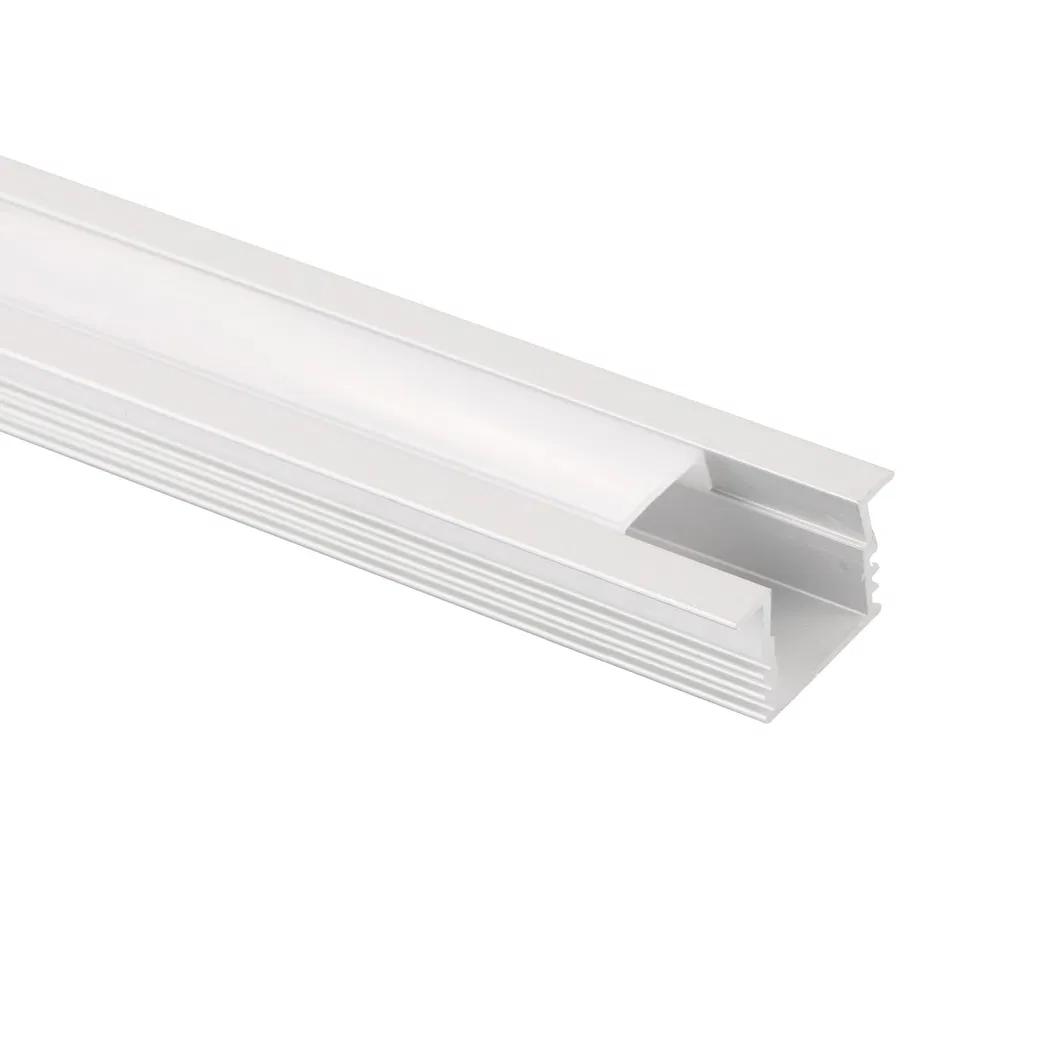 16mm * 12mm ضوء خط LED مدمج في ملف الألمنيوم مجرى على شكل U شريط خطي فتحة بطاقة تركيب ساطع ومظلم