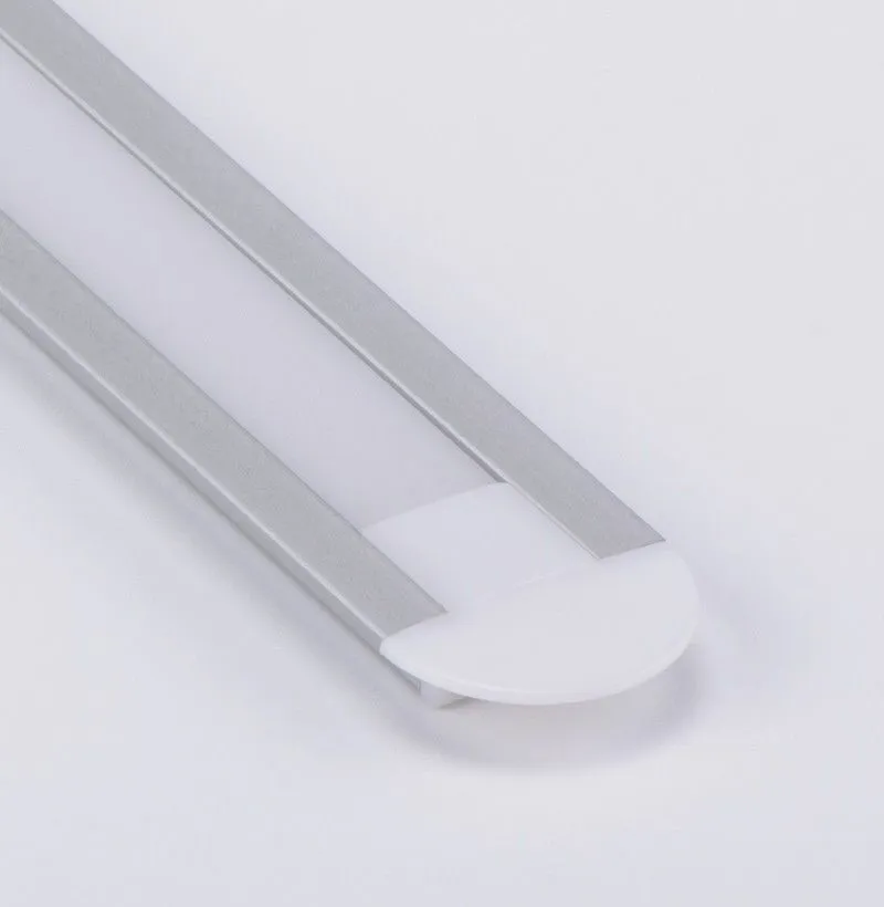 نظام قناة ألومنيوم مدمج مع غطاء، وأغطية نهائية، ومشابك تثبيت لتركيبات شرائط LED