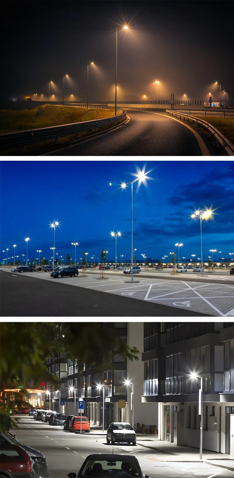 تطبيقات إضاءة الشوارع LED في الخارج