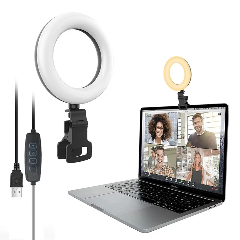 4 ضوء تصوير LED دائرى قابل للتعتيم بحجم إنش واحد لإضاءة استوديو الصور وكاميرا الهاتف