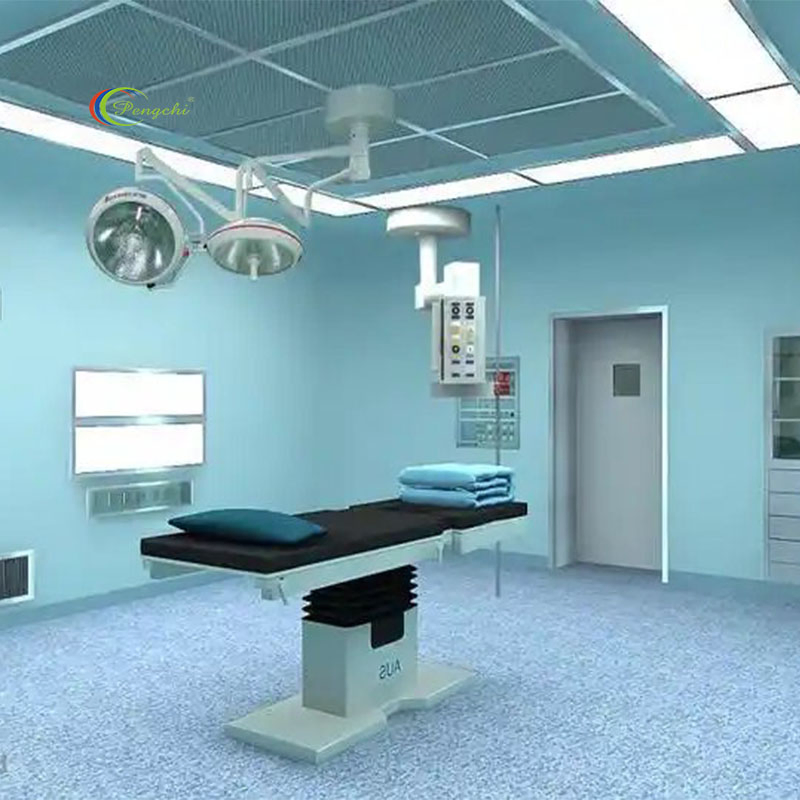 سقف تدفق هواء لاميني في غرفة العمليات المدمجة، تركيب مسطح وبدون فواصل مع سقف معدني
