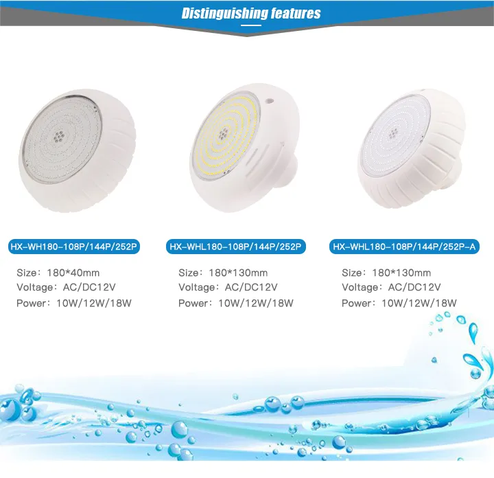 تفاصيل حمام سباحة LED