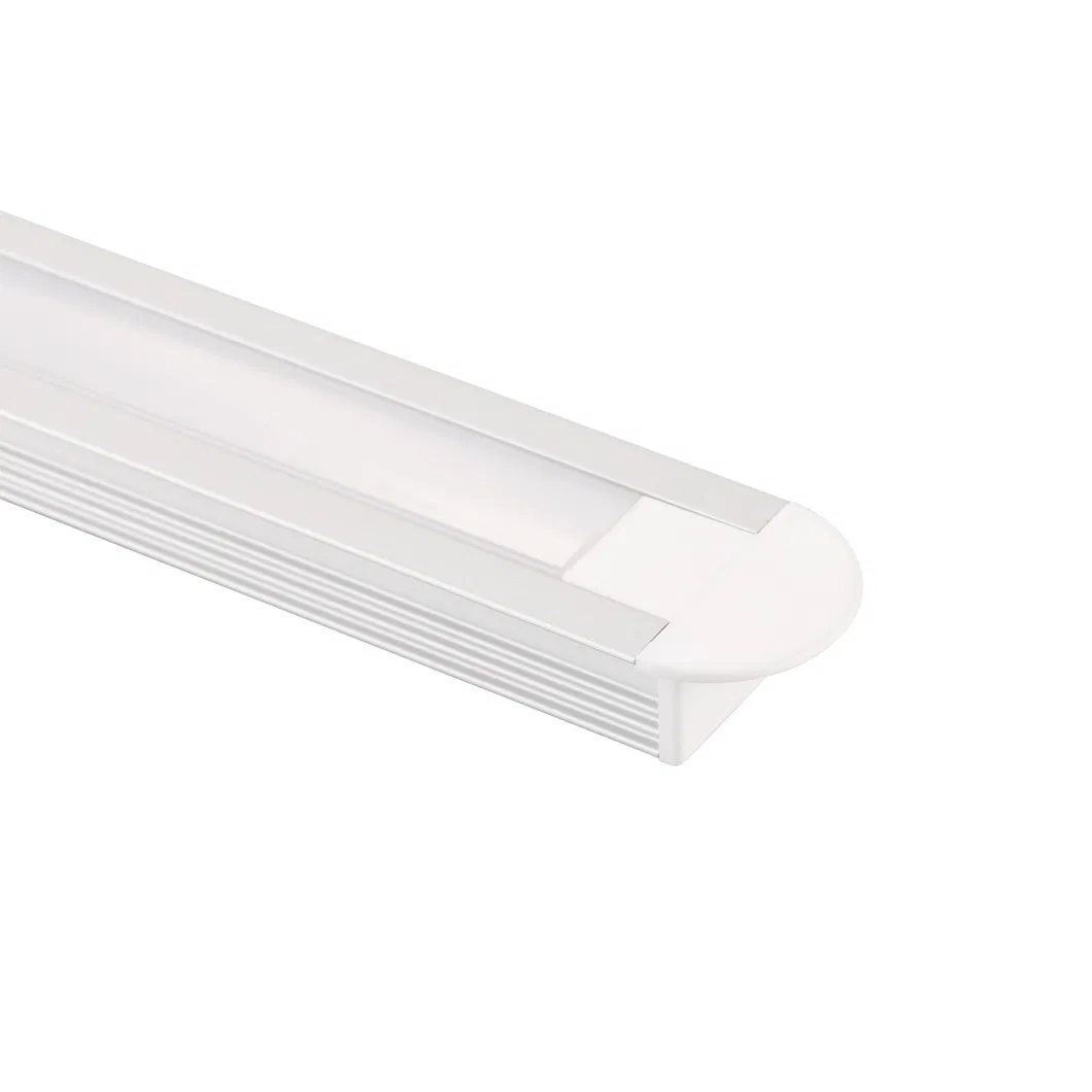 16mm * 12mm ضوء خط LED مدمج في ملف الألمنيوم مجرى على شكل U شريط خطي فتحة بطاقة تركيب ساطع ومظلم