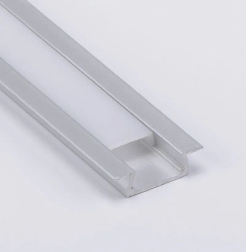 نظام قناة ألومنيوم مدمج مع غطاء، وأغطية نهائية، ومشابك تثبيت لتركيبات شرائط LED