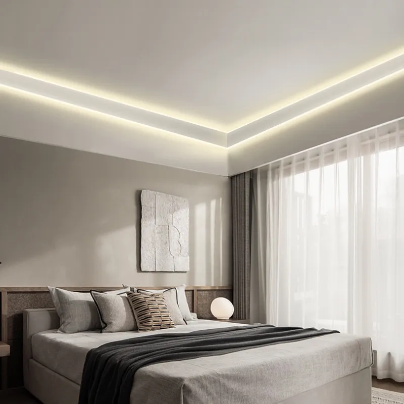 ملف الألمنيوم بزاوية LED لتركيب السقف بسيط وشائع