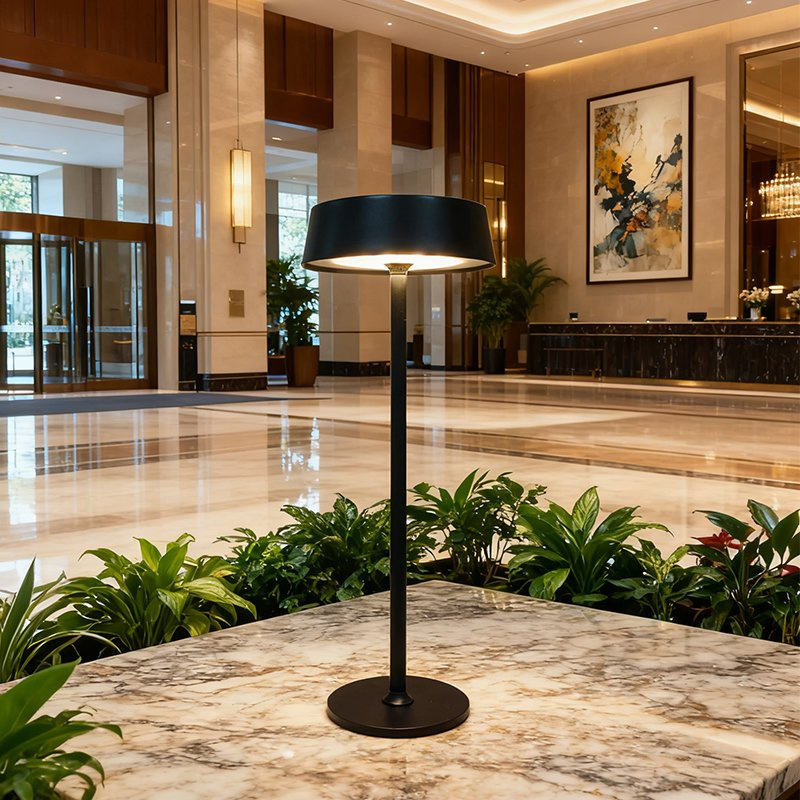 مصباح طاولة LED قابل لإعادة الشحن بدون سلك مع تحكم باللمس - ضوء مكتبي قابل للتعتيم بتصميم بسيط للاستخدام في المنزل، المكتب، غرفة النوم وغرفة المعيشة