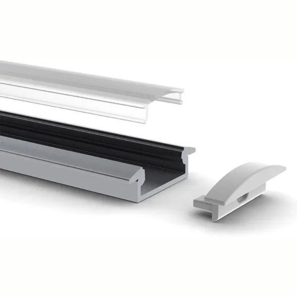 نظام قناة ألومنيوم LED ذات ملف داخلي على شكل U بعرض 12mm