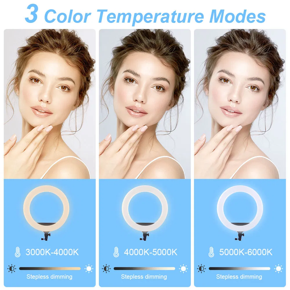 طقم ضوء حلقة فوسوتو LED 21 بوصة ضوء حلقة للتصوير الفوتوغرافي لمكياج يوتيوب مع حامل ضوء