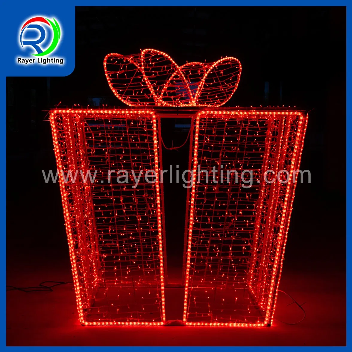 صندوق هدايا أضواء موتيف LED للإضاءة الخارجية زينة العطلات