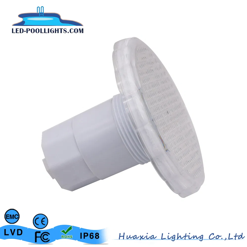 AC12V 10W ضوء حمام سباحة LED مملوء بالراتنج مع تحكم RGB وتركيب مدمج في الجدار