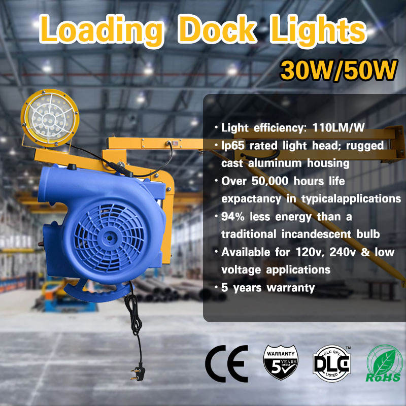 مصابيح LED رأس مصباح دوار ذراع متأرجح ثقيل ضوء طاولة العمل ضوء رصيف تحميل 100 واط With1200W مروحة