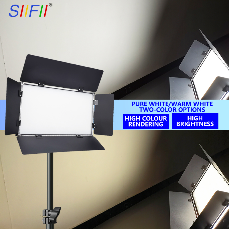 لوحة إضاءة فيديو LED ثنائية اللون 3200-5600K لوحة إضاءة للتصوير على الكاميرا مصباح ملء لاستوديو التصوير لفيديوهات يوتيوب ومدونات الفيديو