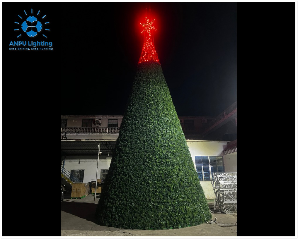 3D أضواء شجرة عيد الميلاد LED RGB، نسخة قابلة للتخصيص، مع تصنيف مقاوم للماء IP65, مناسب لأضواء الزينة الاحتفالية الخارجية