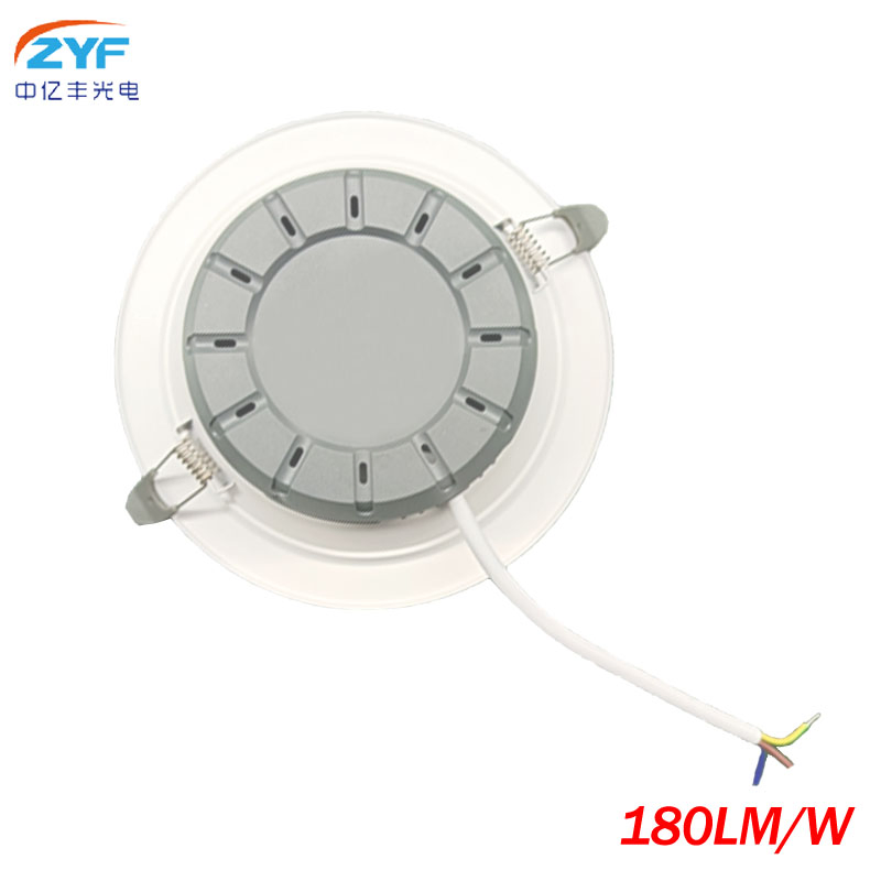 كفاءة إضاءة عالية 7W 12W 18W للاستخدام المنزلي والتجاري 110-240V بدون وميض Ra80 مدمج 110° زاوية شعاع سهلة التركيب إضاءة LED COB