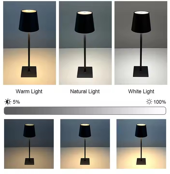 مصباح طاولة LED قابل لإعادة الشحن بدون سلك على شكل فطر باللون الأحمر، مصمم للديكور، كهربائي، مصنوع من الألمنيوم، مناسب لغرفة المعيشة، يعمل باللمس، مثالي للقراءة ليلاً