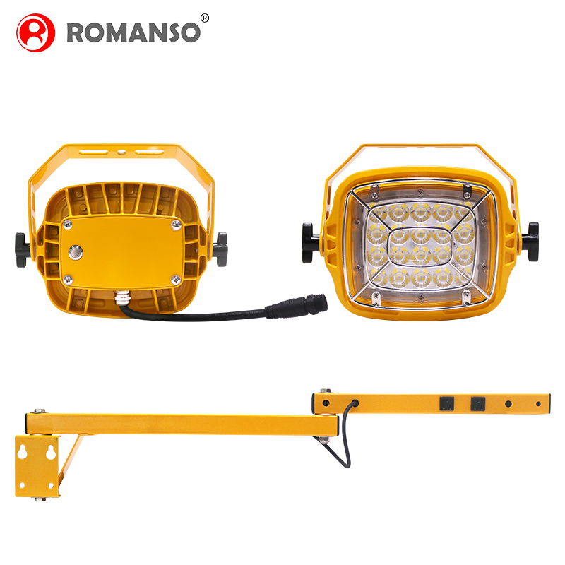 تصميم جديد لمصباح عمل LED مع ذراع متأرجح 20W 30W 50W 60W مصابيح LED لم docks والمخازن والمقطورات للإضاءة