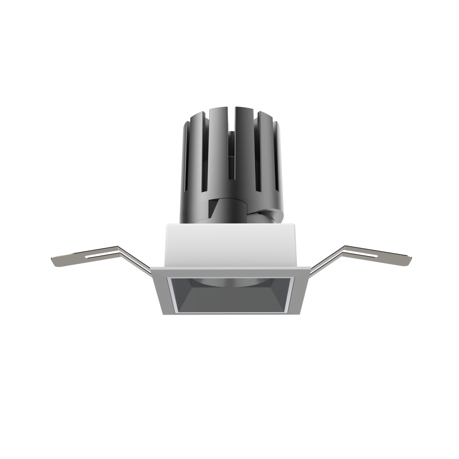 75-77mm ضوء LED مدمج قابل للتعديل، حلقة لامعة بيضاء، قابل للتعتيم، تركيب سهل للديكور الداخلي الحديث