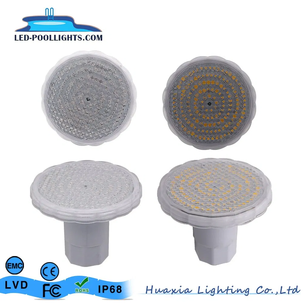 AC12V 10W ضوء حمام سباحة LED مملوء بالراتنج مع تحكم RGB وتركيب مدمج في الجدار